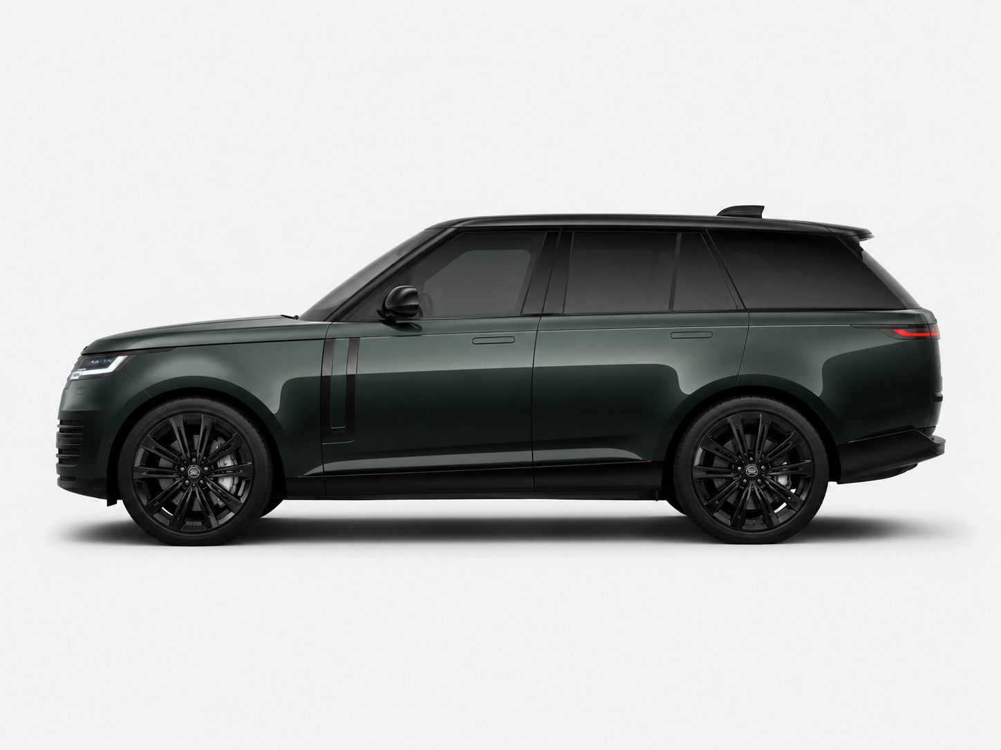 Green Range Rover luxury SUV side