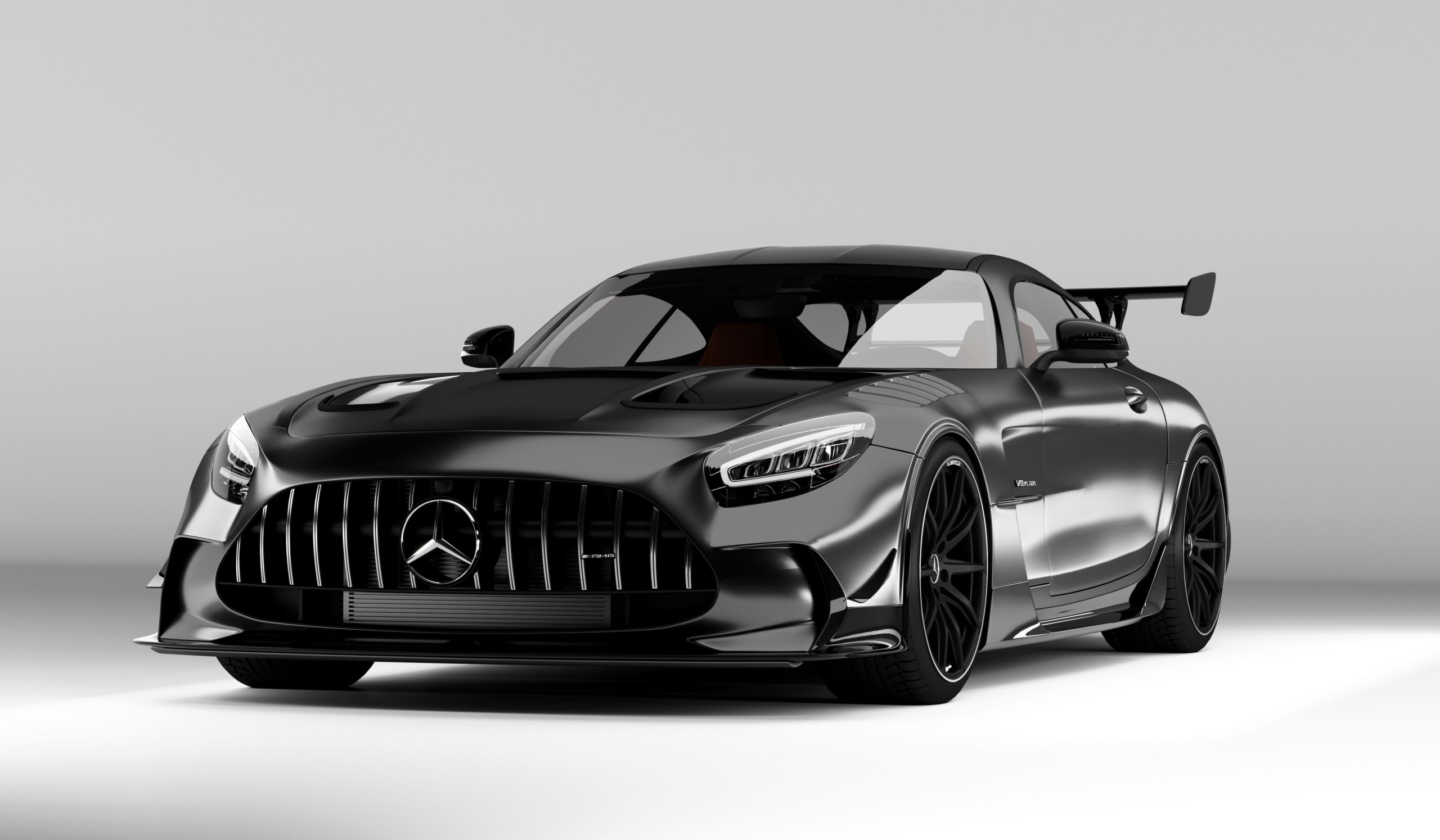 Black Mercedes AMG GT sports car